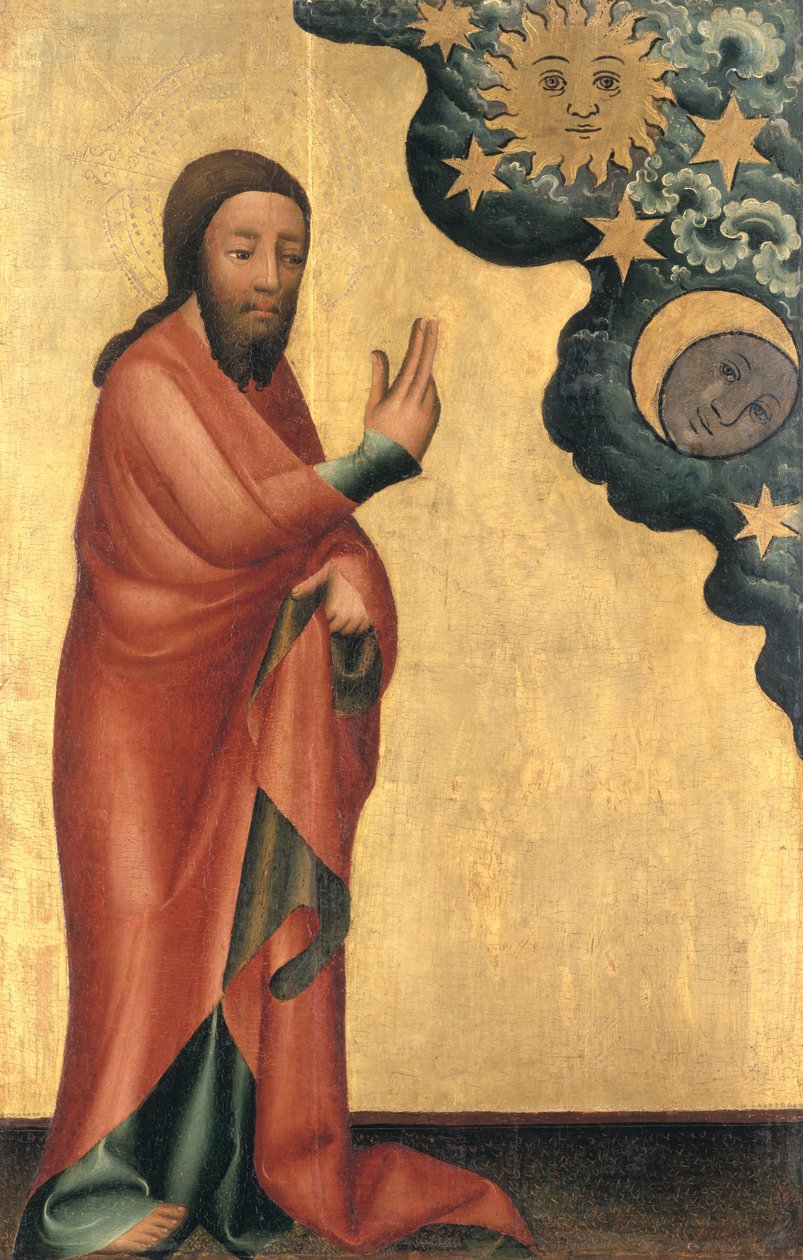 Die Erschaffung von Sonne, Mond und Sternen (Detail) von Master Bertram of Minden