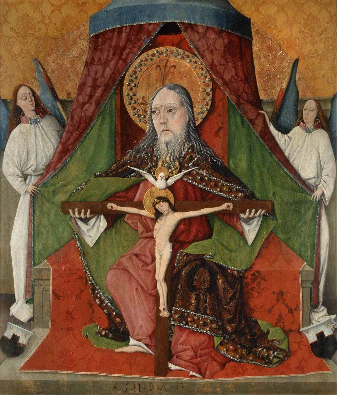 Heilige Dreifaltigkeit, Zentrales Panel vom Hochaltar der Dreifaltigkeitskirche, Mosóc von Master Gh
