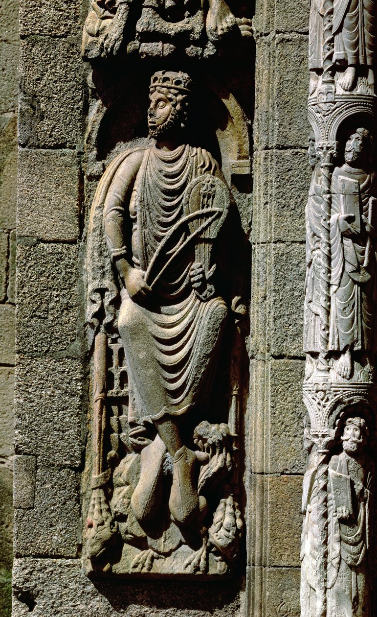 König David (Detail) von Master Mateo