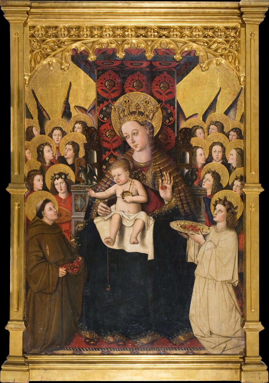 Erscheinung der Jungfrau Maria vor dem heiligen Franziskus in der Porziuncola von Master of the Porciúncula