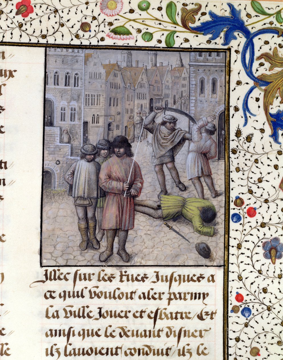Ms 659 fol.221r Jacob van Artevelde führt 1340 eine Rebellion in Gent gegen die Grafen von Flandern an, 1477 von Master of Mary of Burgundy