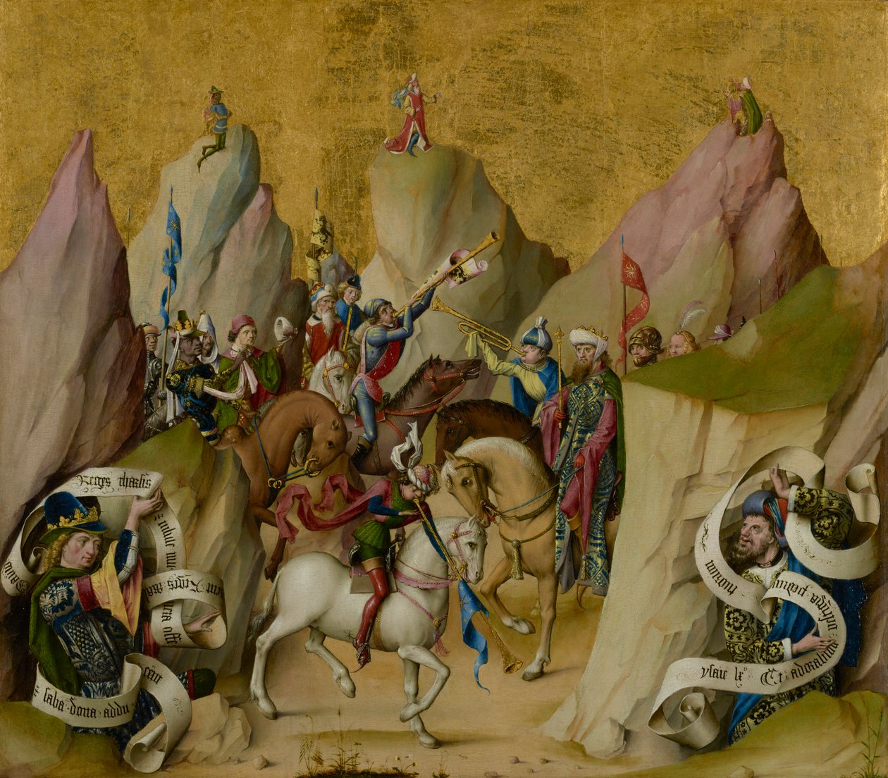 Das Treffen der drei Könige mit David und Jesaja, ca. 1475 von Master of St. Bartholemew