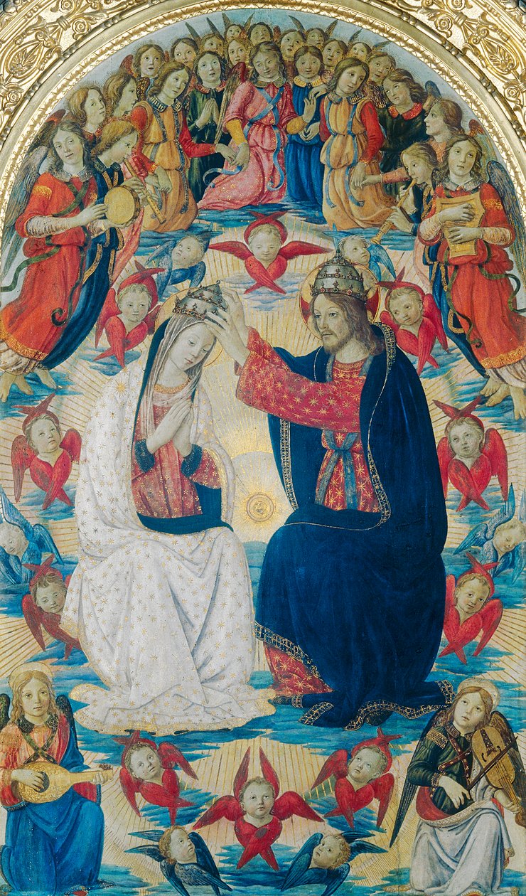 Krönung der Jungfrau Maria von Master of the Fiesole Epiphany