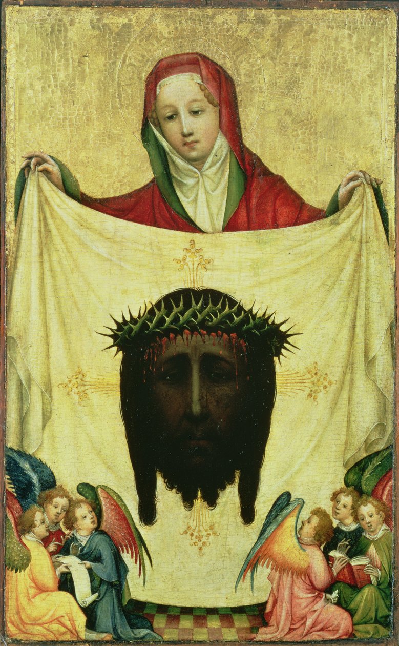 St. Veronika mit dem Schweißtuch Christi, ca. 1420 von Master of the Munich St. Veronica
