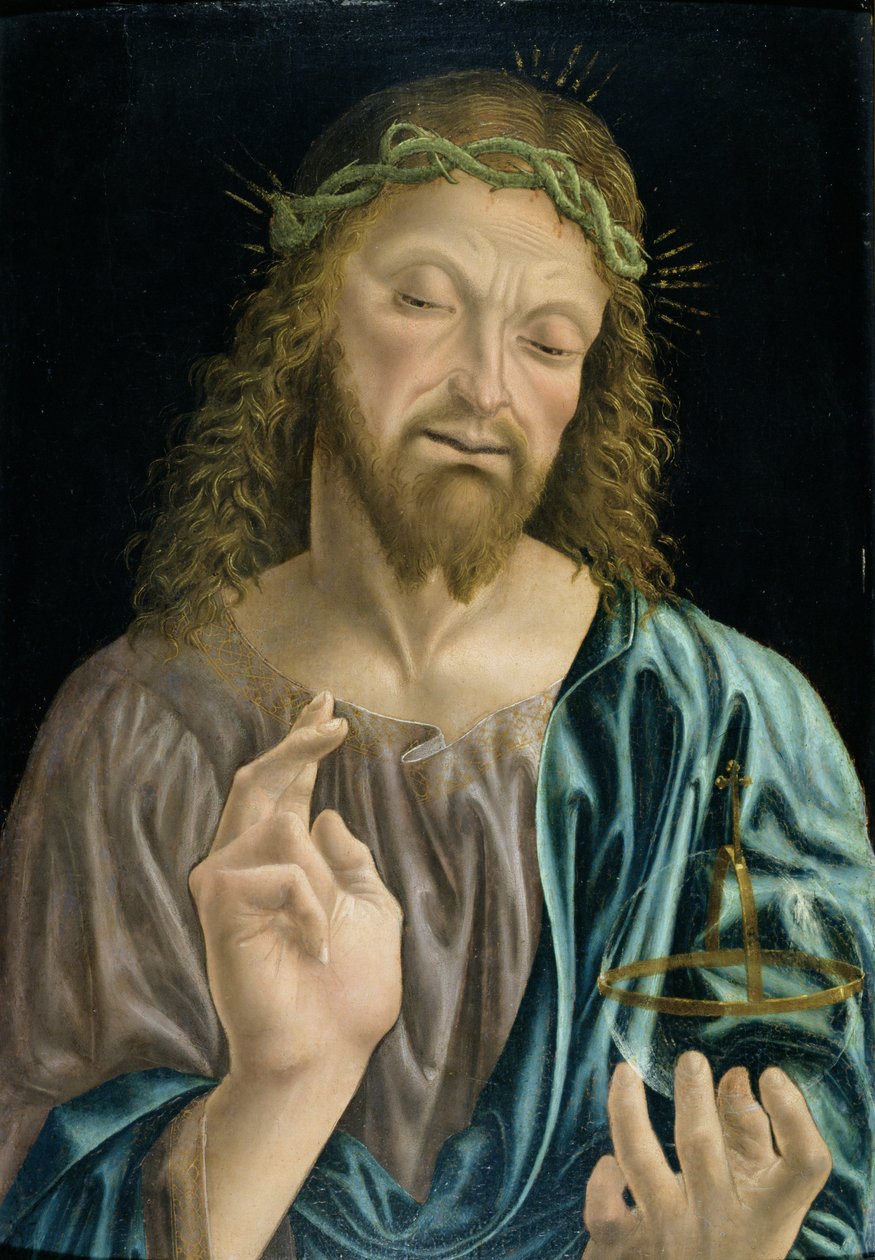 Cristo Salvator Mundi, ca. 1490-94 von Master of the Pala Sforzesca