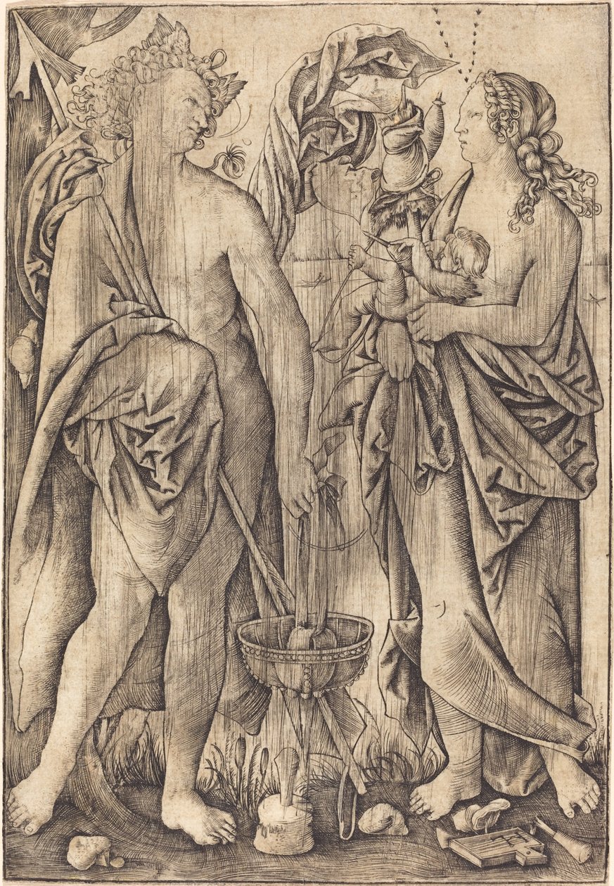 Mars und Venus (Merkur und Venus?) von Master H.L.