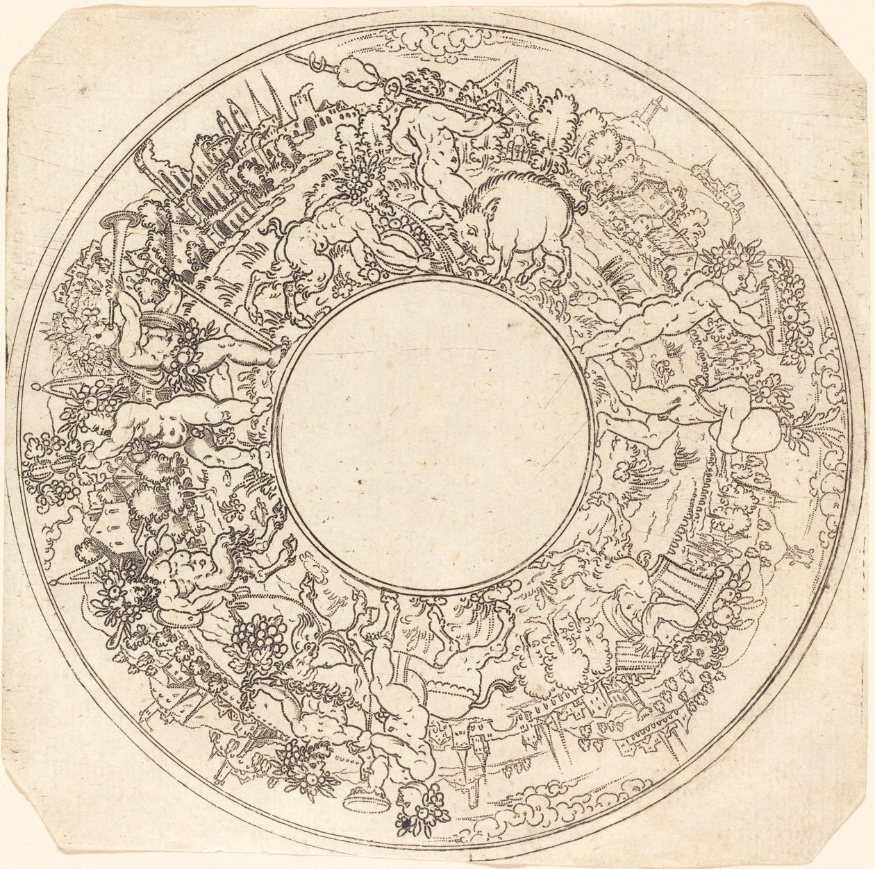 Bacchus auf einem Esel von Master IS.