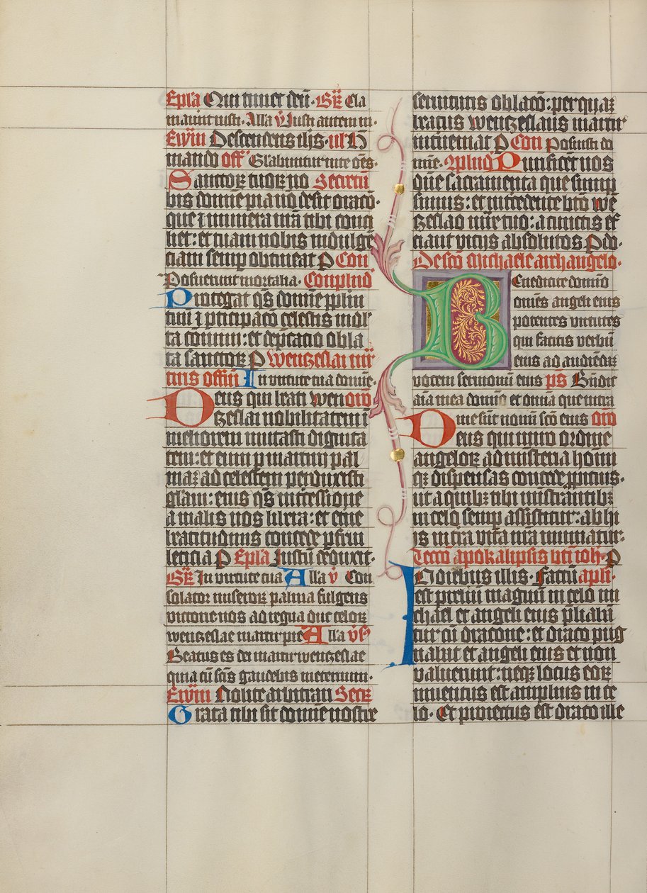 Geschmücktes Initial B von Master Michael