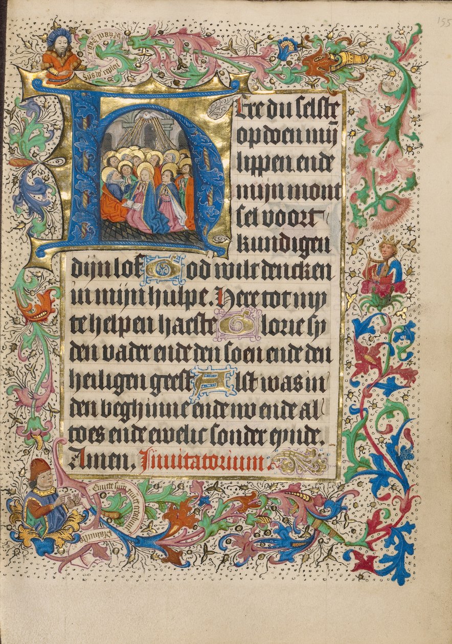 Initiale H: Pfingsten von Master of Evert Zoudenbalch