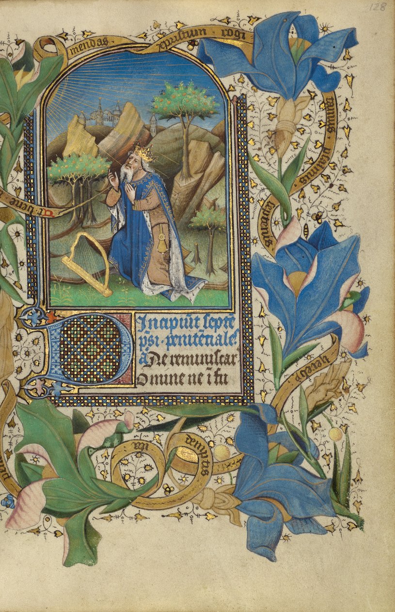 David im Gebet von Master of Guillebert de Mets