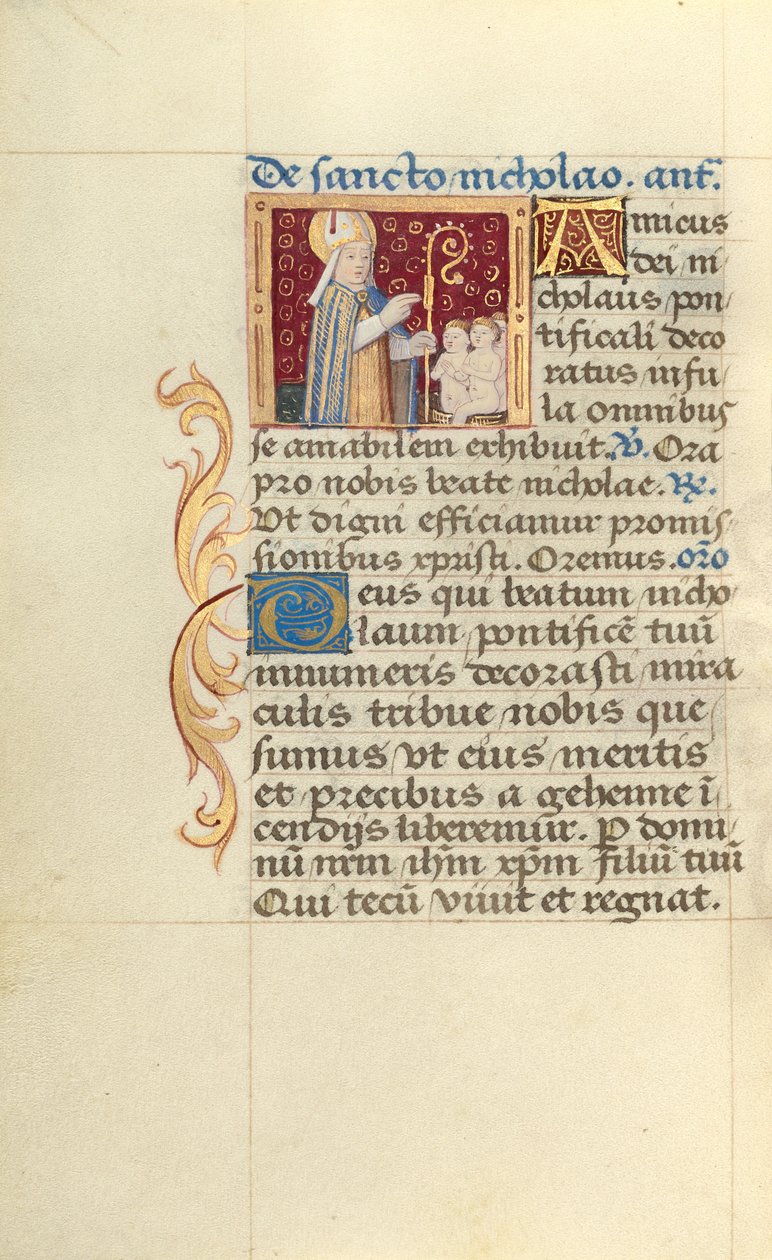 Sankt Nikolaus von Master of Jacques de Besançon