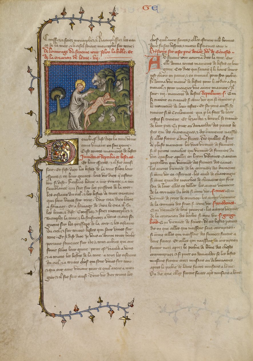 Die Erschaffung Adams von Master of Jean de Mandeville