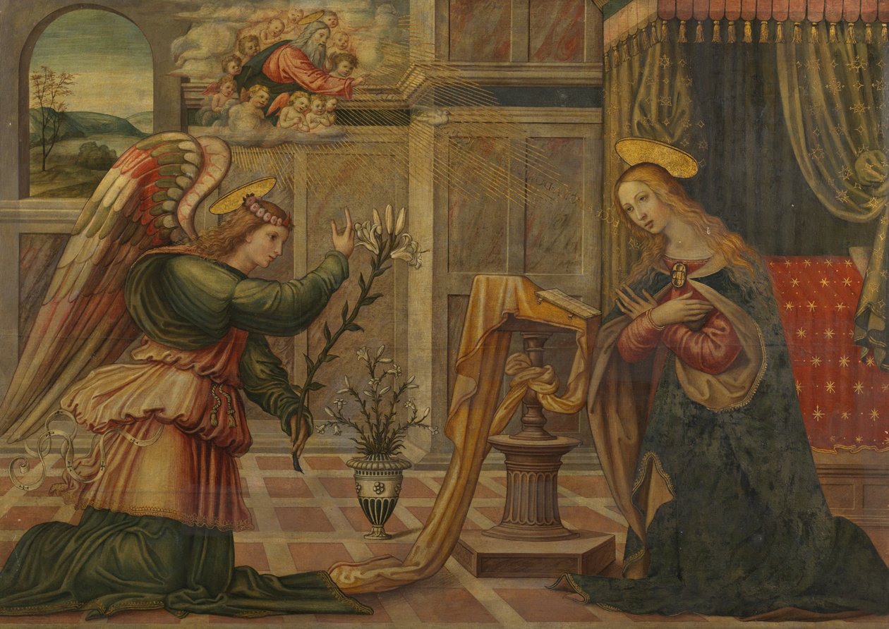 Verkündigung, ca. 1500 von Master of Marradi