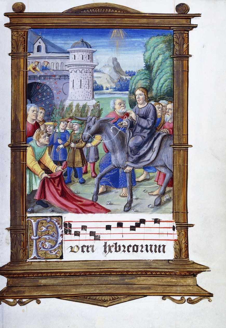 Der Einzug in Jerusalem von Master of the Anglo Hours