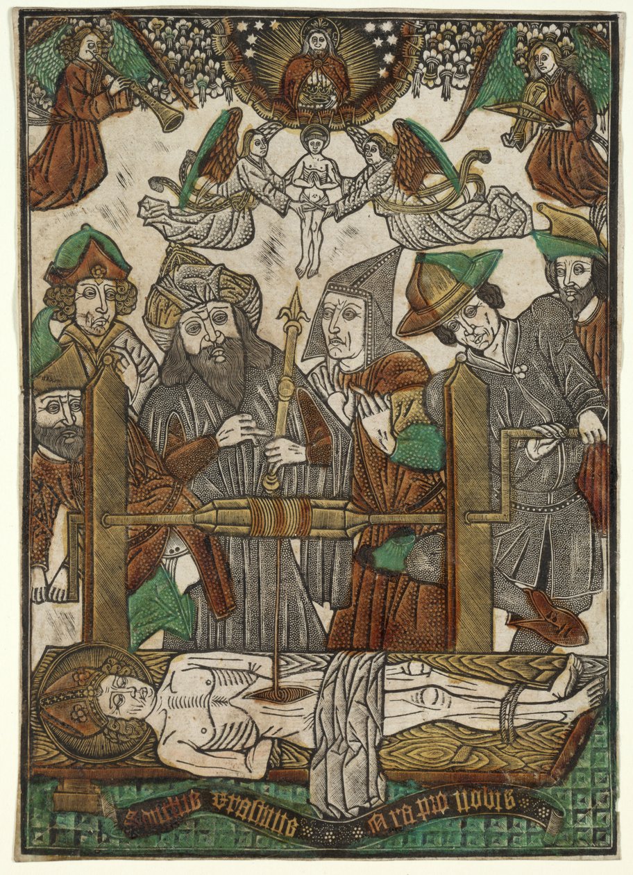 Das Martyrium des Heiligen Erasmus von Master of the Bergwolken