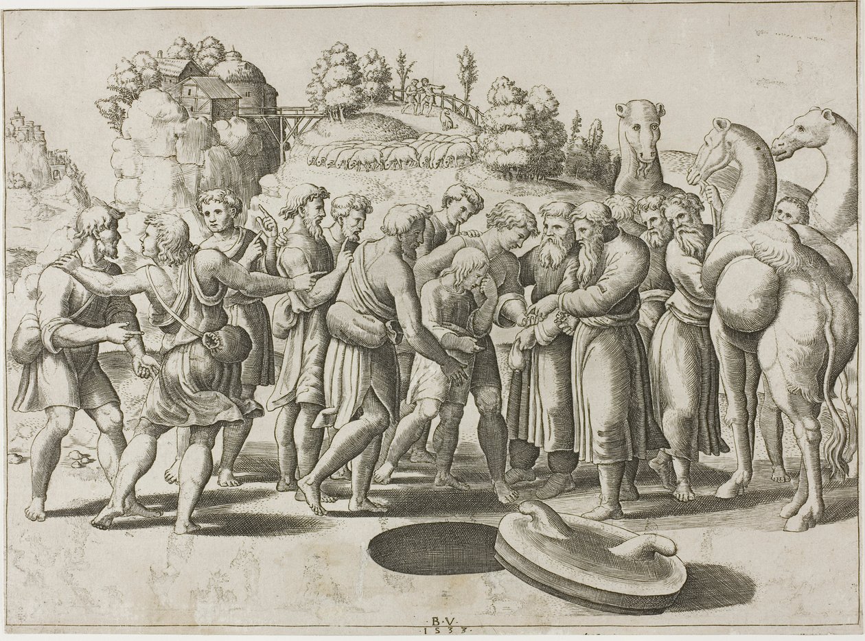 Joseph wird von seinen Brüdern verkauft von Master of the Die