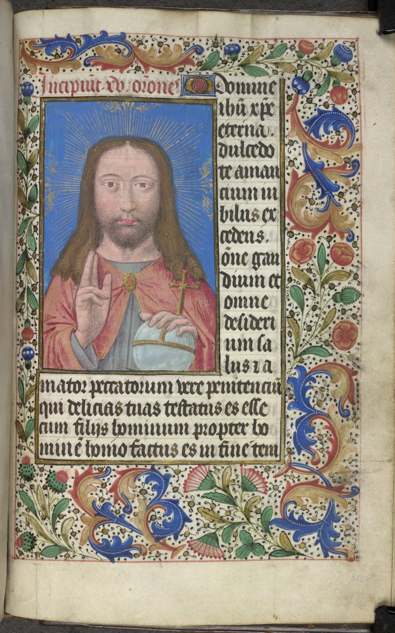 Christus Segen von Master of the Dresden Prayer Books