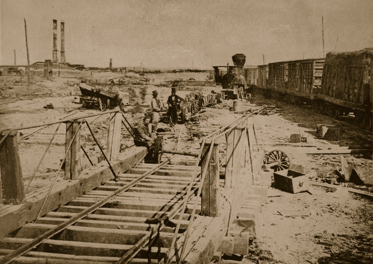 Zerstörung der Eisenbahn bei Manassas, 1861-62 von Mathew B. Brady