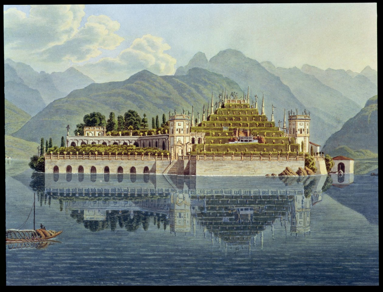 Isola Bella, Lago Maggiore: die terrassierten Gärten, aus 