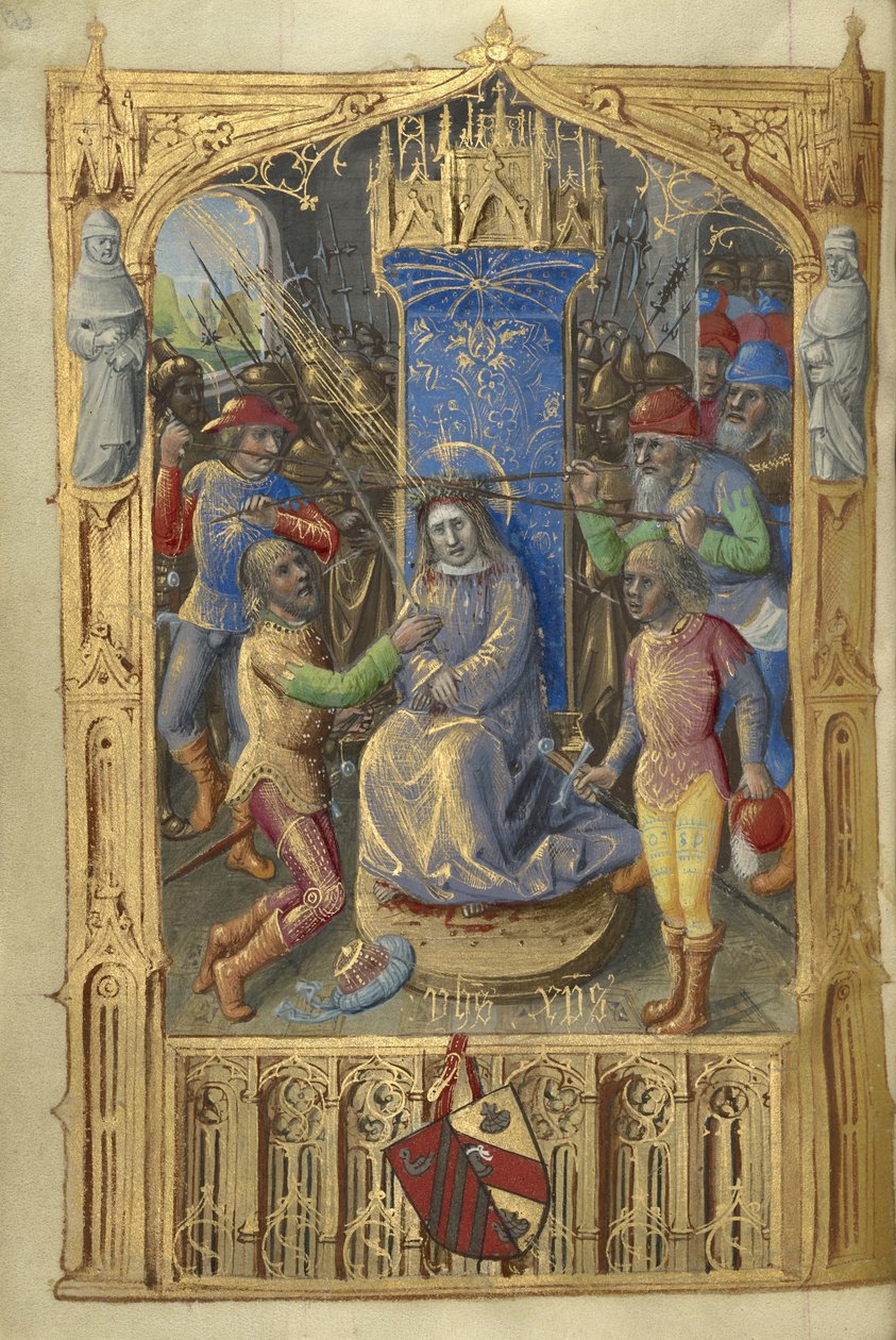 Heures Poncher (Verspottung Christi) von Maître du Cardinal de Bourbon