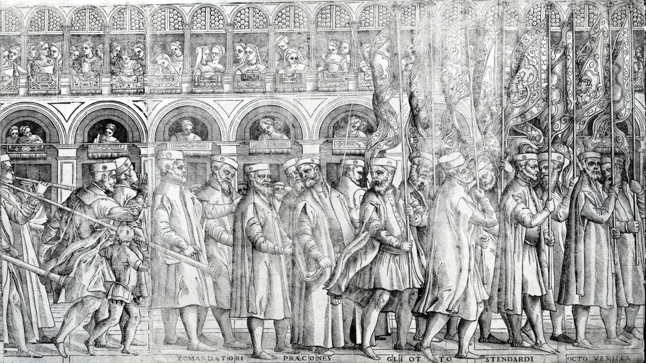 Dogenprozession, ca. 1555-60 von Matteo Pagani