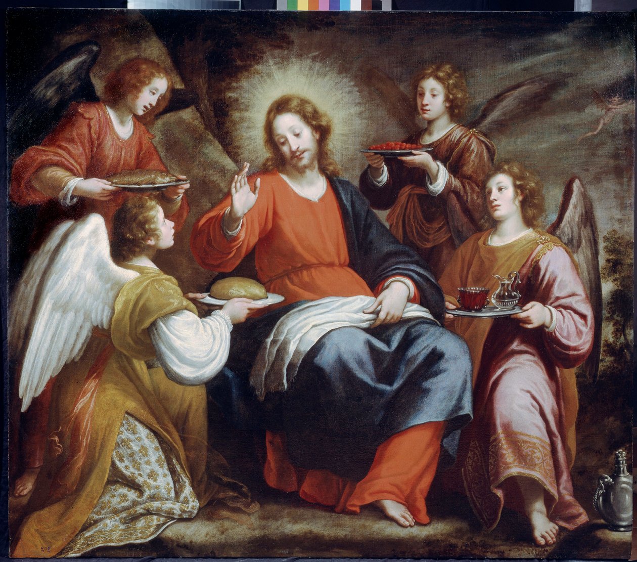 Engel dienen Christus in der Wüste von Matteo Rosselli