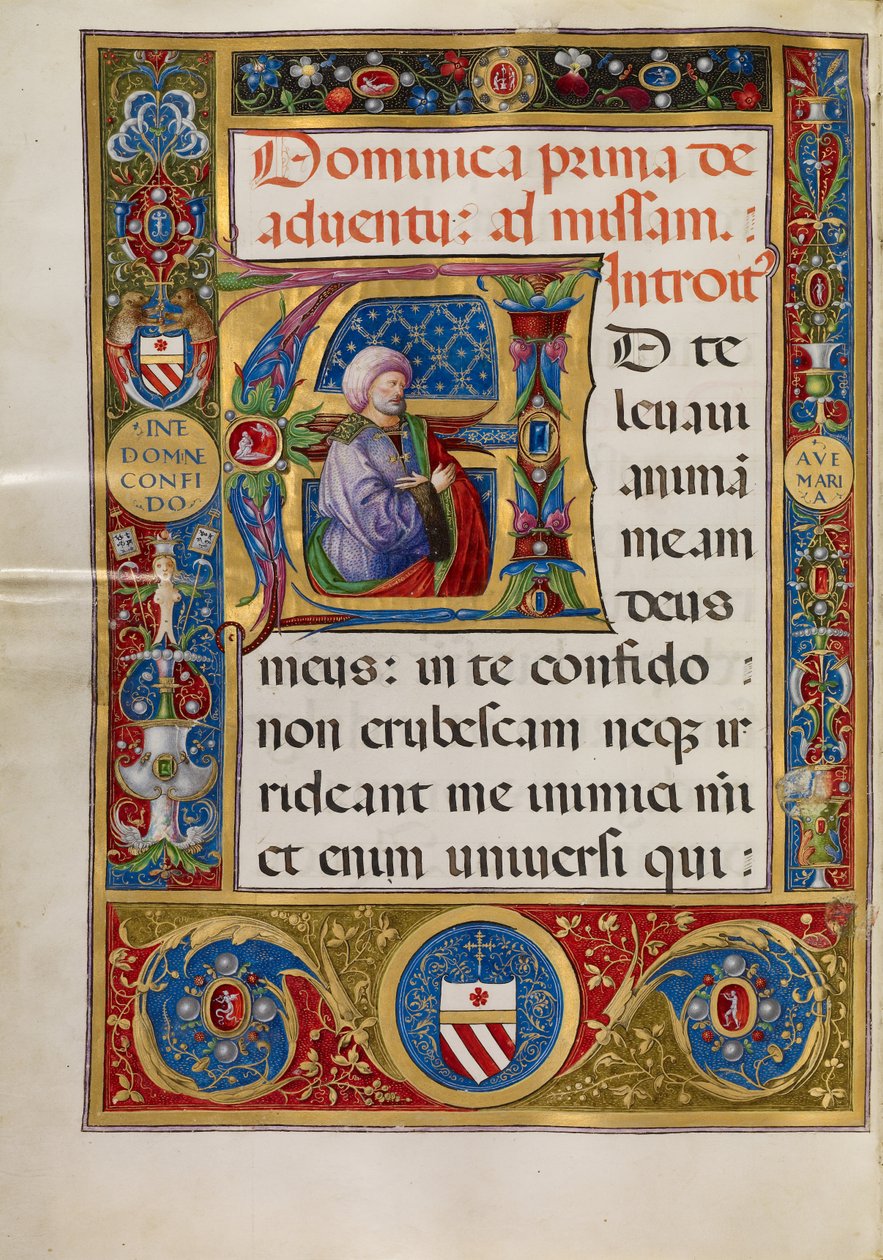 Initiale A: König David von Matteo da Milano