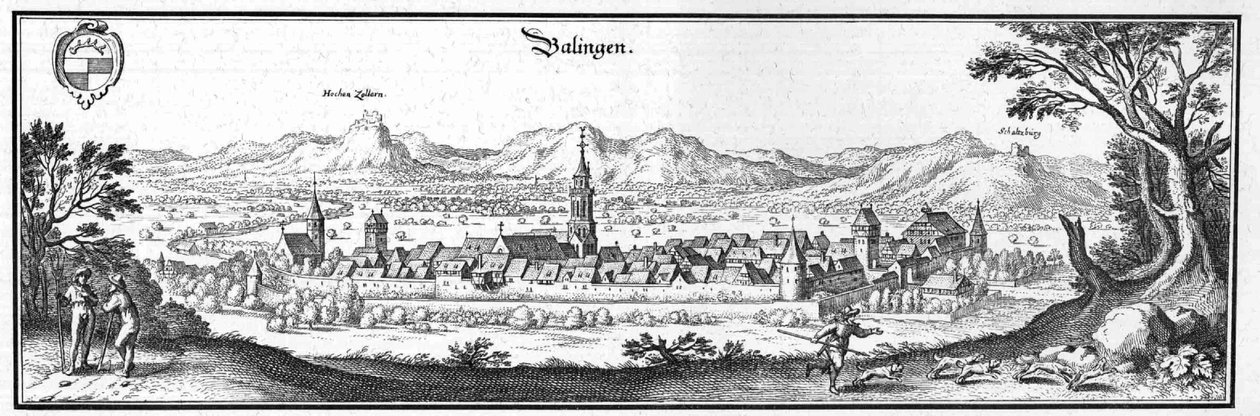 Balingen - Auszug aus Topographia Sueviae (Schwaben) von Matthaus Merian
