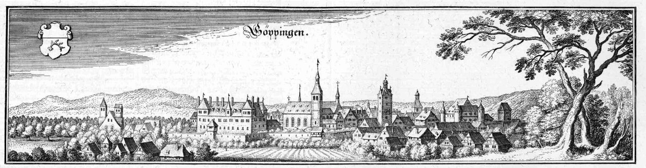 Göppingen - Auszug aus Topographia Sueviae (Schwaben) von Matthaus Merian
