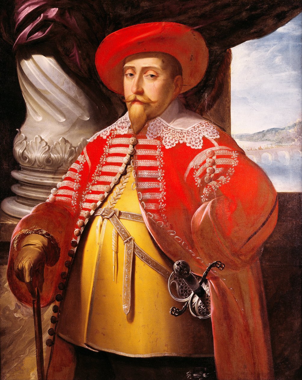 Porträt von Gustav Adolf von Matthaus Merian