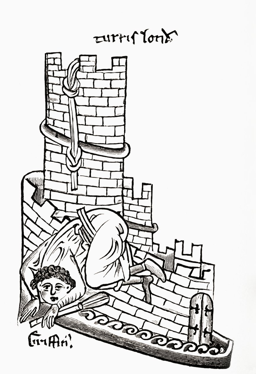 Gruffydd versucht 1243 aus dem Tower of London zu fliehen, aus 
