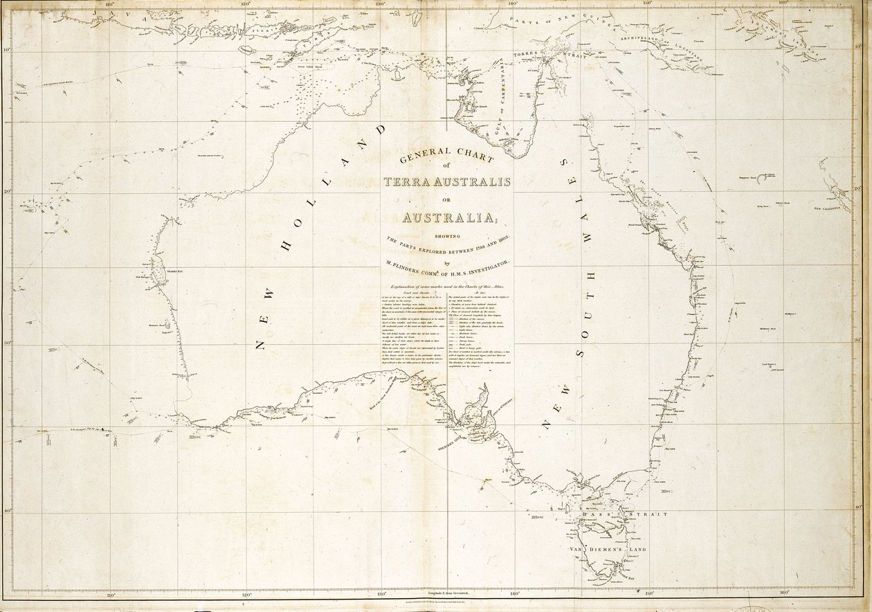 Karte von Australien von Matthew Flinders