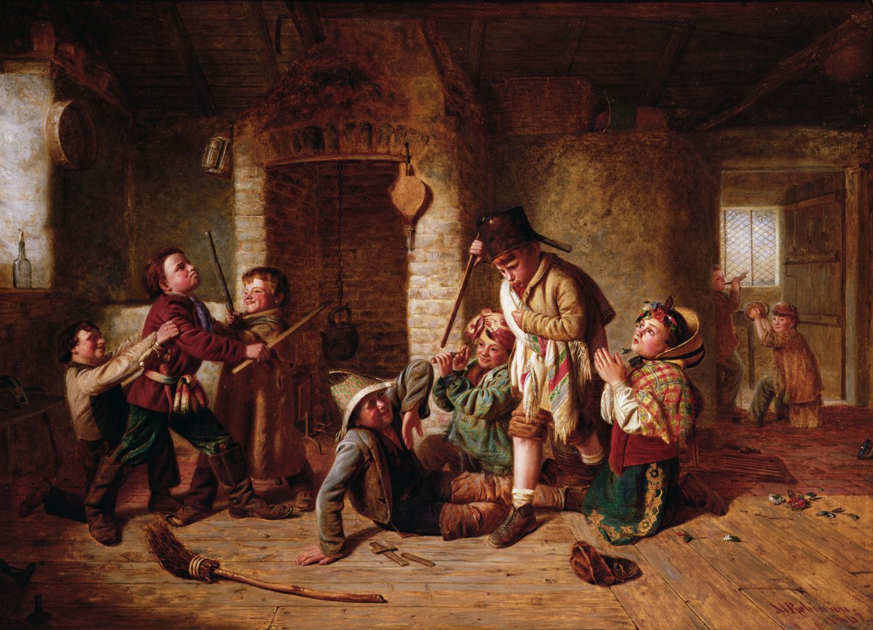 Spielende Soldaten, 1862 von Matthias Robinson