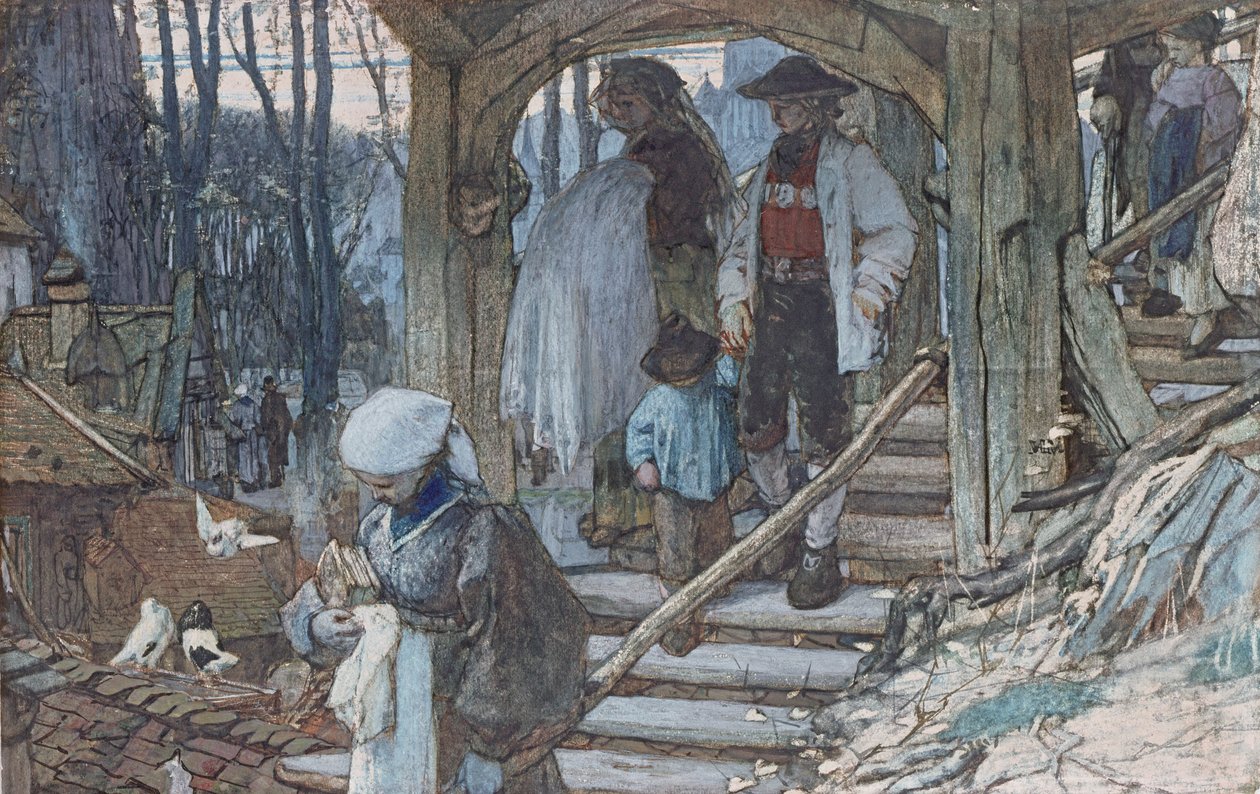 Das Taufportal in Lausanne, um 1861 von Matthijs Maris