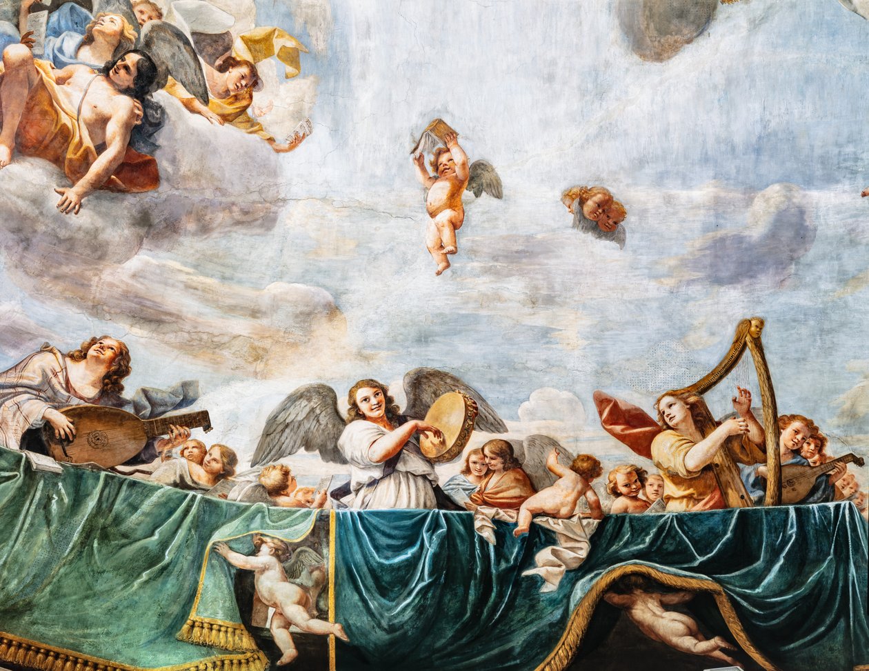 Konzert der Engel (Detail) von Mattia (1613 99) Preti