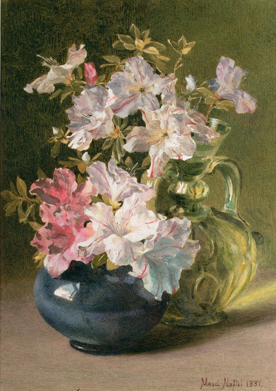 Azaleen in einem Krug von Maud Naftel