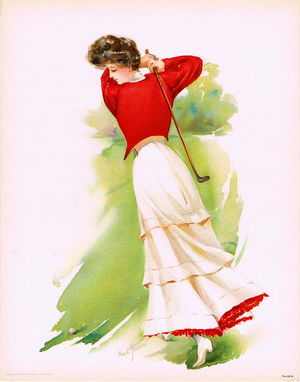 Golferin, 1908 von Maud Stumm