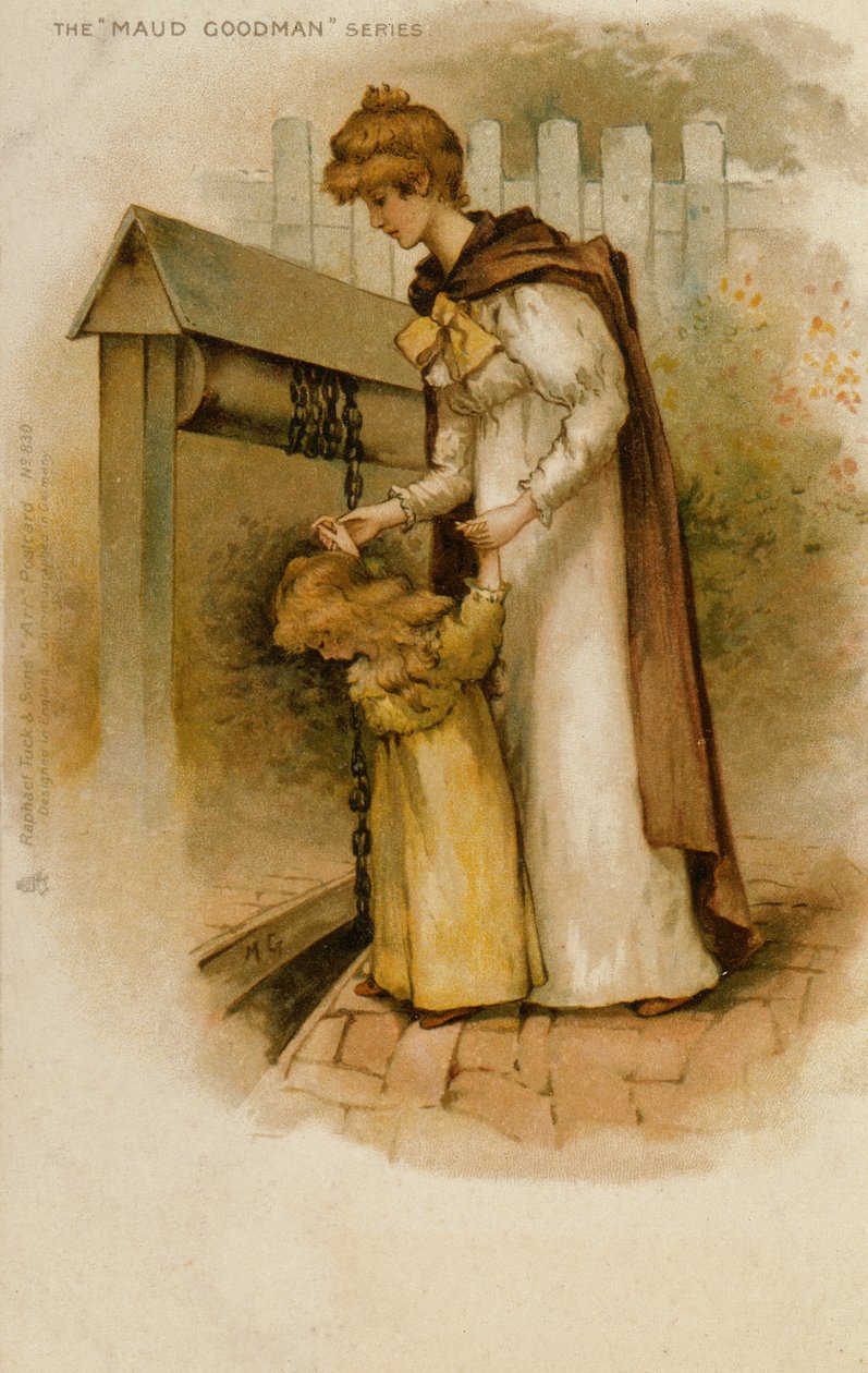 Mutter und Tochter am Brunnen von Maude Goodman