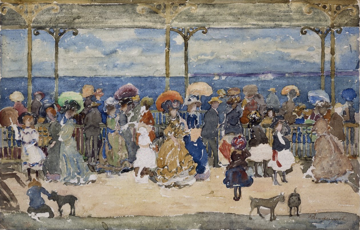 Auf dem Pier, Nantasket, ca. 1900-05 von Maurice Brazil Prendergast