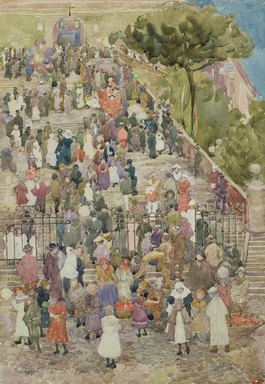 Stufen von Santa Maria Aracoeli, Rom, ca. 1898-99 von Maurice Brazil Prendergast