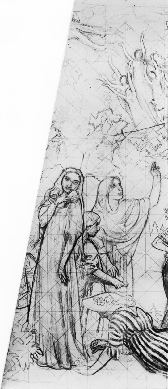 Melisande, Detail aus einem Entwurf für die Decke des Théâtre des Champs-Élysées, Paris, 1912 von Maurice Denis