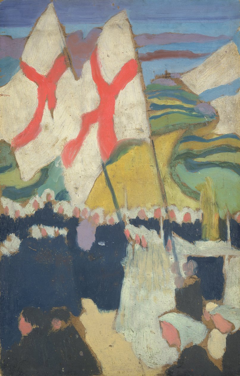 Prozession der Standarten nach La Clarte, 1897 von Maurice Denis