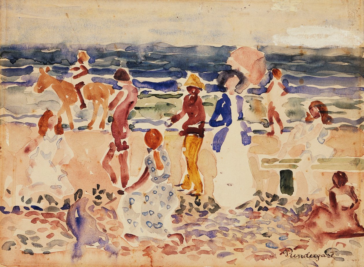 Am Strand, ca. 1920-23 von Maurice Brazil Prendergast