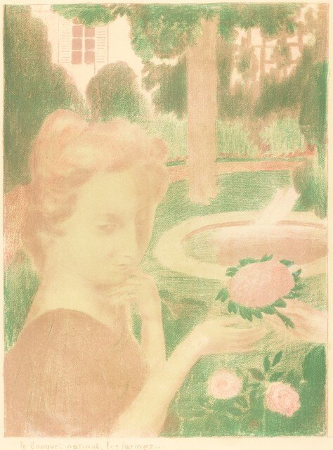 Der morgendliche Blumenstrauß, die Tränen von Maurice Denis