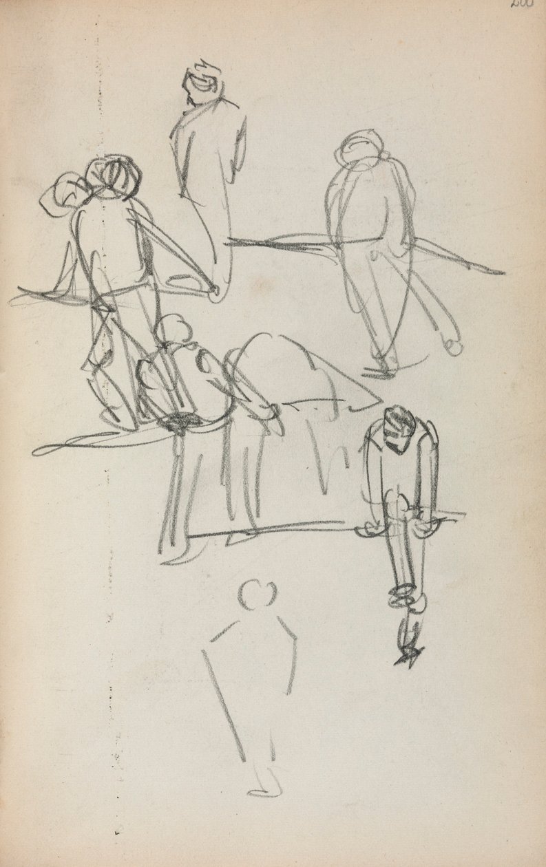 Italienisches Skizzenbuch: Figuren (Seite 200) von Maurice Prendergast