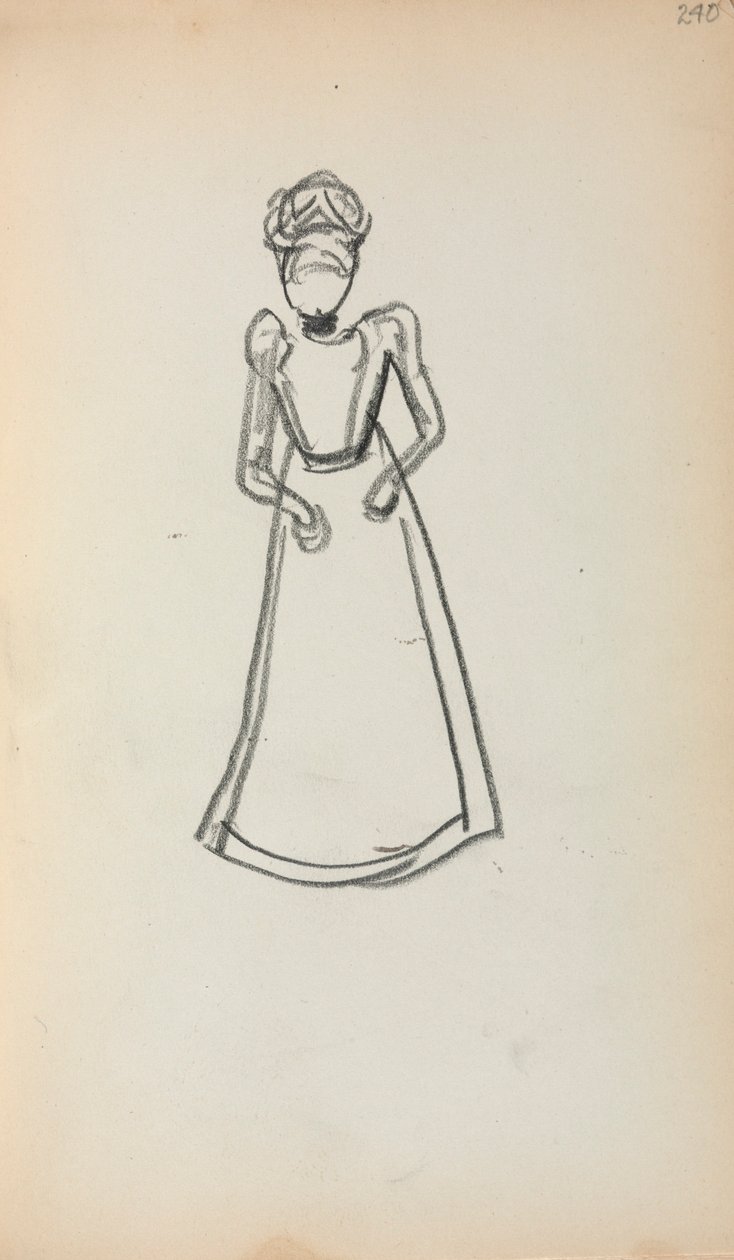 Italienisches Skizzenbuch: Stehende Frau (Seite 240) von Maurice Prendergast