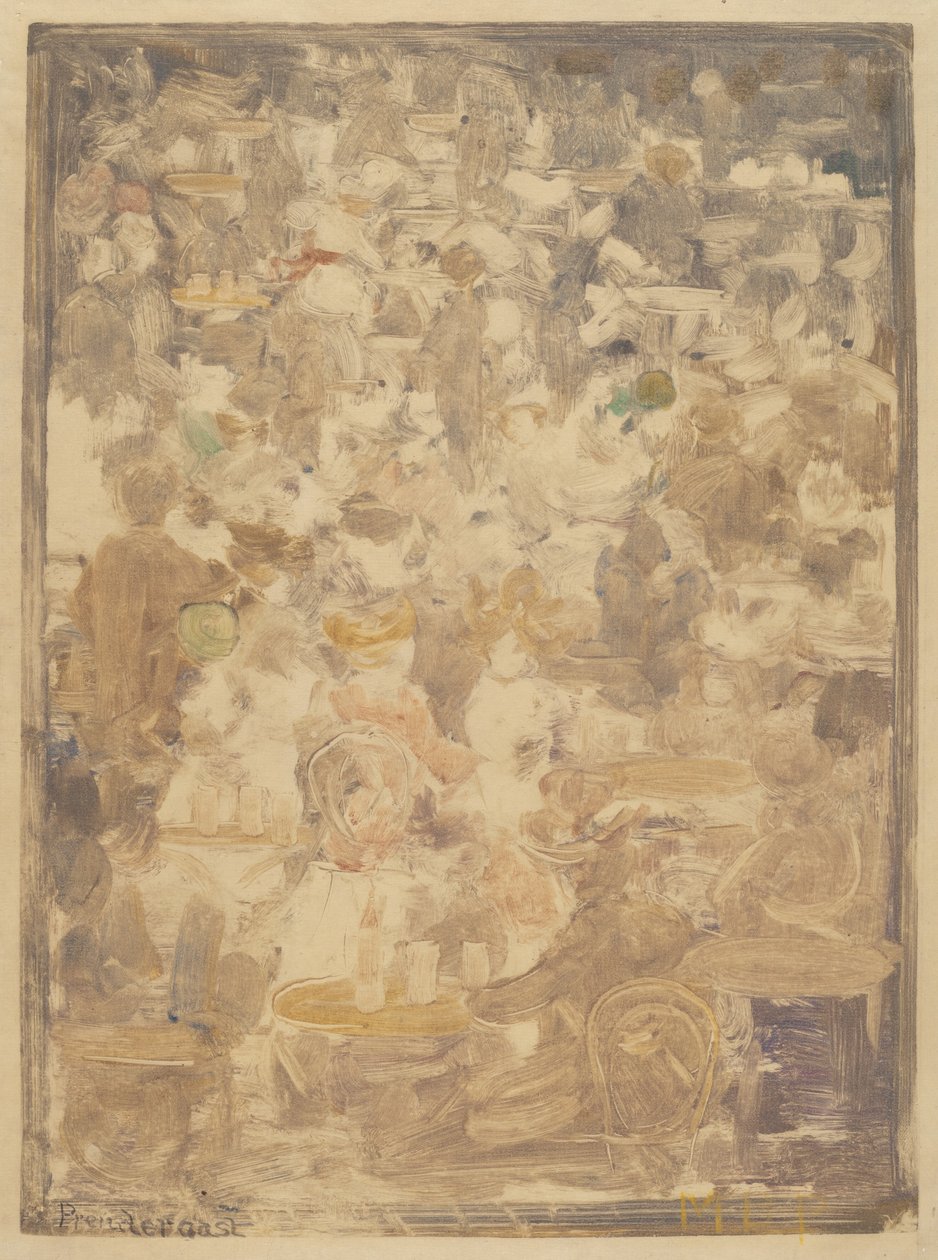 Szene im Freiluftcafé von Maurice Brazil Prendergast