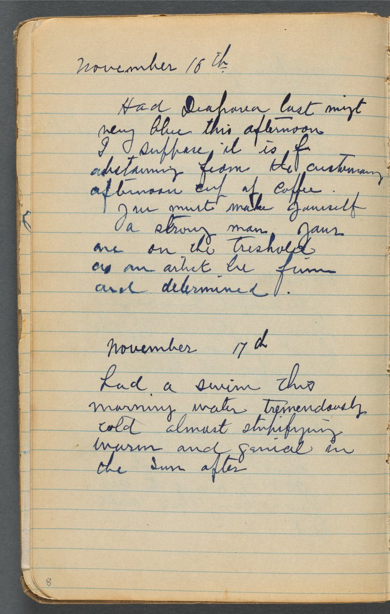 Skizzenbuch, Seite 008: Notizen von Maurice Prendergast