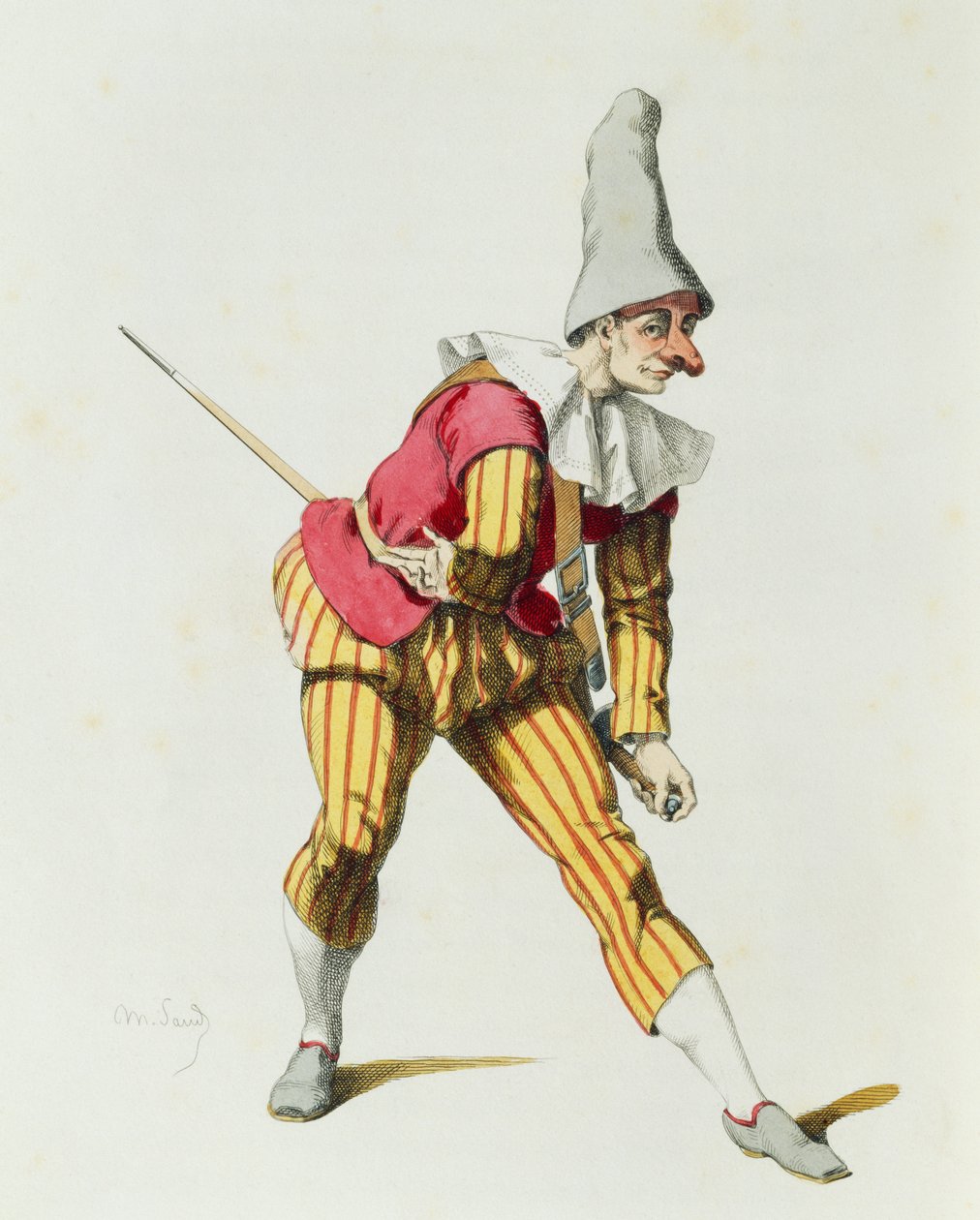 Giangurgolo im Jahr 1625 von Maurice Sand
