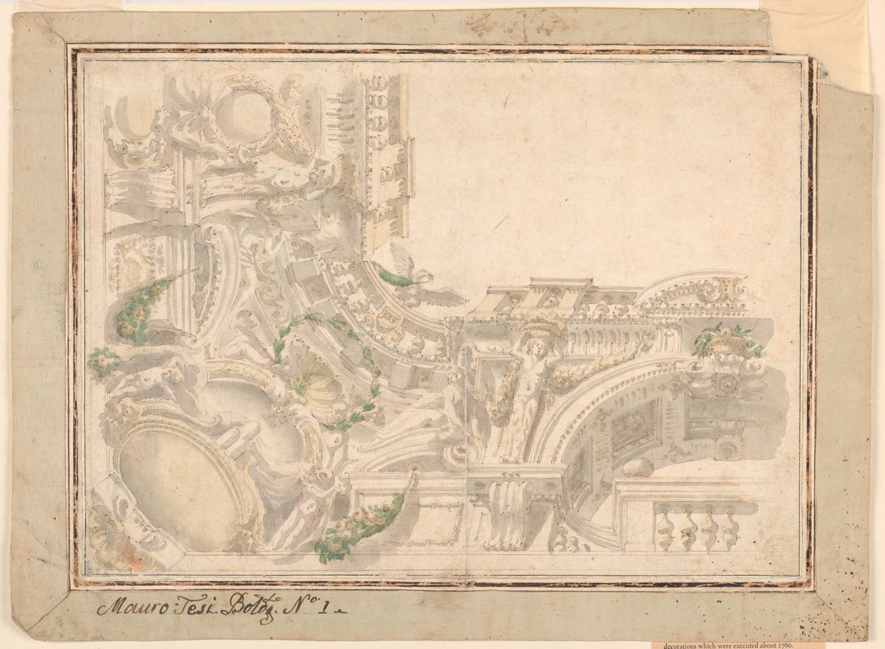 Entwurf für eine Decke von Mauro Antonio Tesi